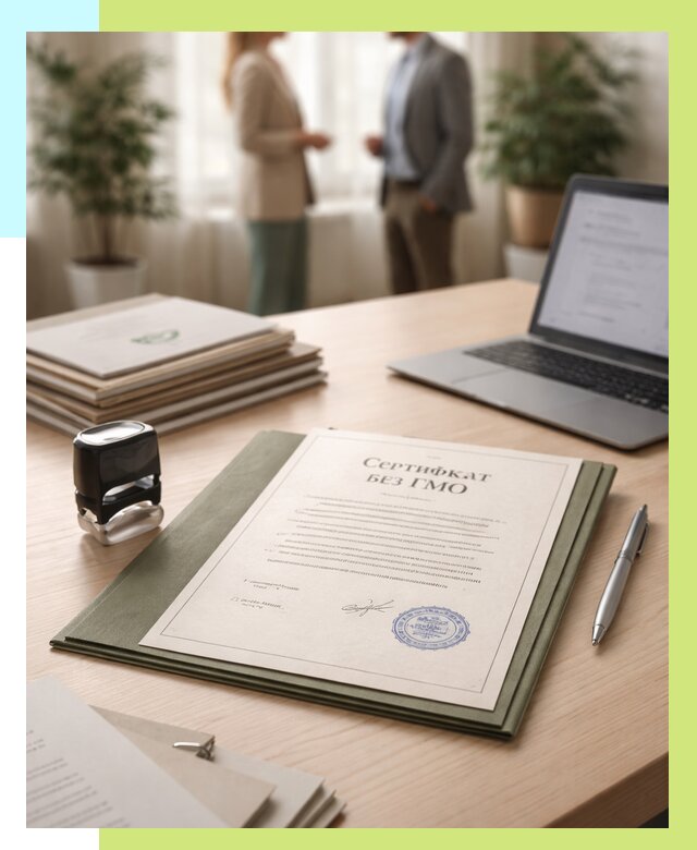 Сертификат без ГМО в Сургуте от 7667 р. оформить срочно Алешин-Срг